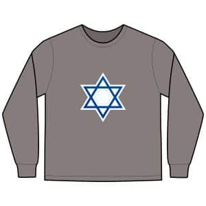 Star of David Unisex ComfortWash® Garment-Dyed Long Sleeve T-Shirt